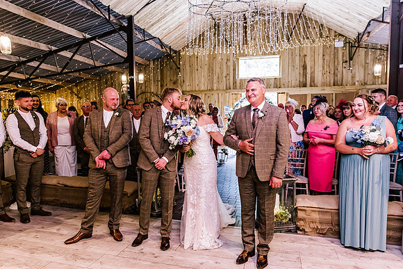 Alcumlow Wedding Barn Photography - Aimee & Mike-287