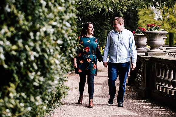 Trentham Gardens Engagement Shoot - Staffordshire Wedding Photographer. -16