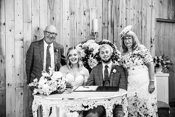 Alcumlow Wedding Barn Photography - Aimee & Mike-348