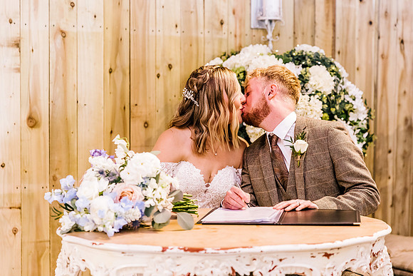 Alcumlow Wedding Barn Photography - Aimee & Mike-341