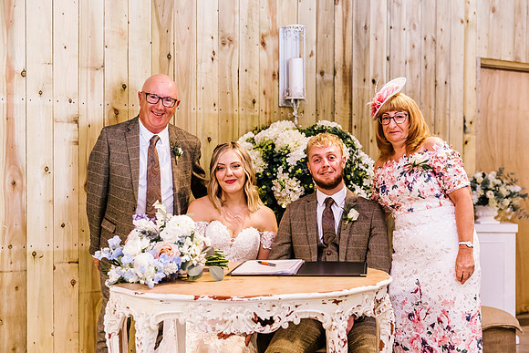Alcumlow Wedding Barn Photography - Aimee & Mike-347